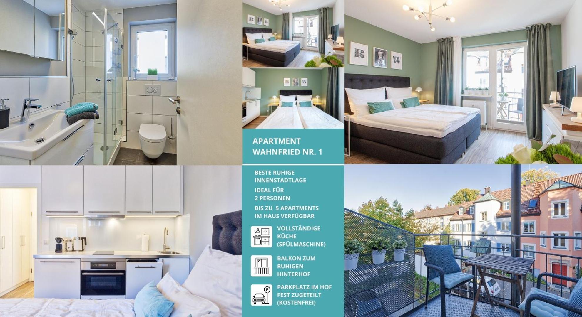 Apt Wahnfried Nr1 - Cityapartment Mit Kueche, Duschbad, Balkon, Parkplatz - Zentral Aber Ruhig Bayreuth Luaran gambar